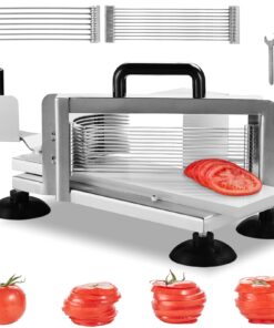 VEVOR Commercial Stainless Steel Manual Tomato Slicer with Non-slip Feet