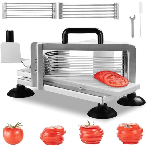 VEVOR Commercial Stainless Steel Manual Tomato Slicer with Non slip Feet