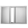 VEVOR Stainless Steel BBQ Access Door 774x532 mm 30x21 in Double Outdoor Kitchen Door with Recessed Handles
