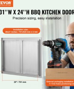 787x609 mm / 31x24 in Double Outdoor Kitchen Cabinet Door