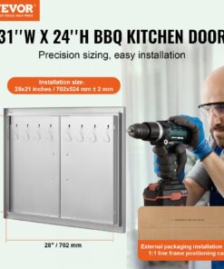 Double Stainless Steel Door 787x609 mm (31x24 in)