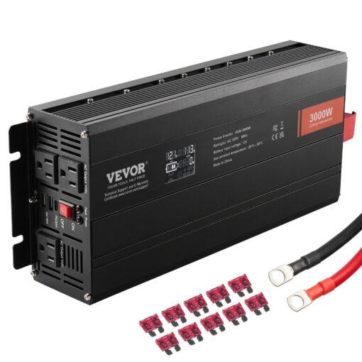 VEVOR 3000W Modified Sine Wave Power Inverter with LCD Display