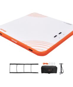 VEVOR Inflatable Floating Dock Platform 2.13 x 2.13 m (7 x 7 ft) with Non-Slip Surface
