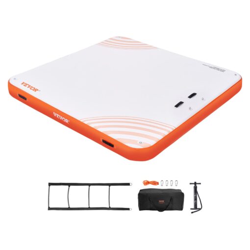 VEVOR Inflatable Floating Dock Platform 213 x 213 m 7 x 7 ft with Non Slip Surface