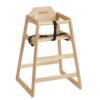 VEVOR Birch Wood Baby High Chair with Safety Harness