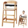 VEVOR Convertible Wooden High Chair for Babies and Toddlers