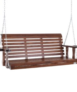 VEVOR Wooden Porch Swing 1.7m (5.5 ft) with Galvanized Steel Chains