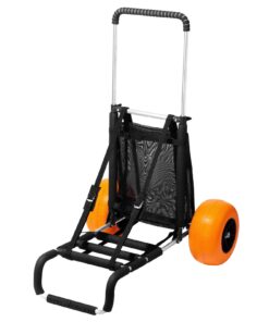 Heavy Duty Folding Beach Cart with Large PU Foam Wheels