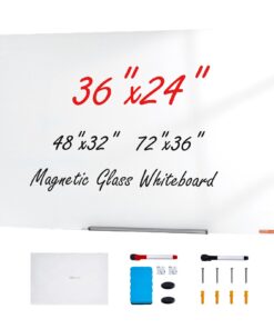 VEVOR Magnetic Glass Whiteboard 91x61 cm (36x24 inches)