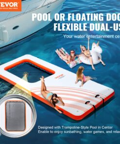 Non-Slip Water Mat for Pool and Beach with Portable Bag & Detachable Ladder