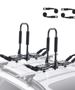 VEVOR Dual Kayak Roof Rack J-Bar with Quick Folding Design