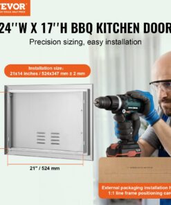 Stainless Steel Flush Mount with Handle & Vents