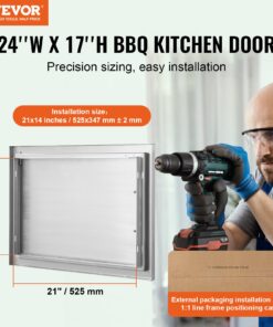 Outdoor Kitchen Door with Reversible Design