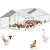 VEVOR Weatherproof Metal Chicken Coop with Run