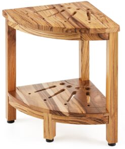 VEVOR Corner Teak Shower Bench