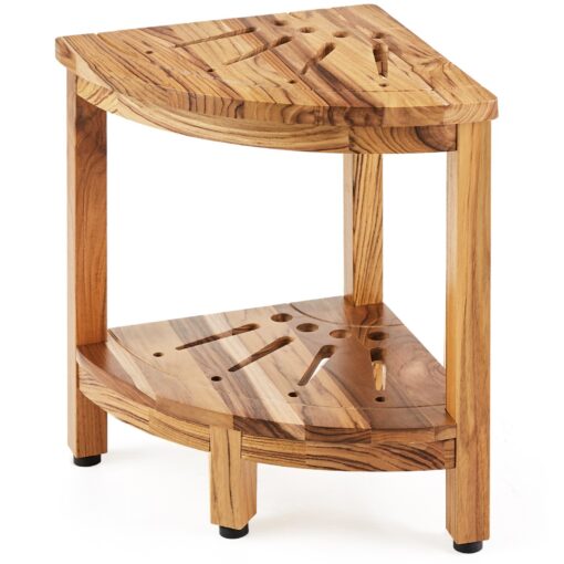 VEVOR Corner Teak Shower Bench