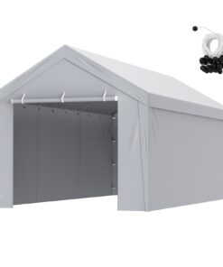 VEVOR Heavy-Duty Waterproof & UV Protected Carport Canopy Cover with Side Walls for 3m x 6m (10 x 20 ft) Garage Frame - Easy Installation