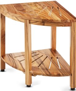 VEVOR 47 cm (18.5 in) Corner Teak Shower Bench
