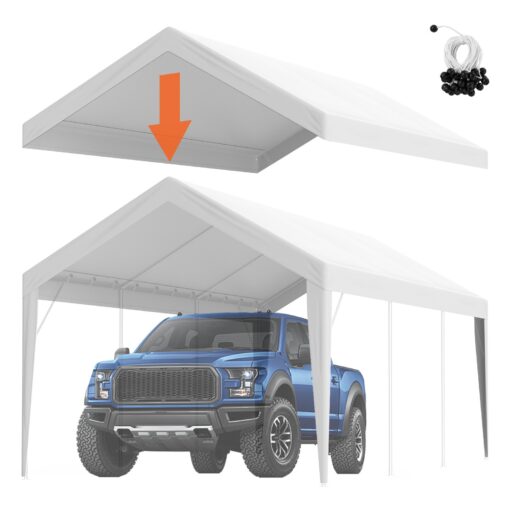 VEVOR Carport Replacement Canopy Cover 3x6m 10x20 ft