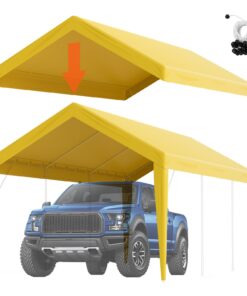VEVOR Heavy-Duty Waterproof & UV-Protected Carport Replacement Canopy Cover 3 x 6m (10 x 20 ft)