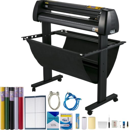 VEVOR 34 Inch 870 mm Manual Vinyl Cutter Plotter with LCD Display and SignMaster Software