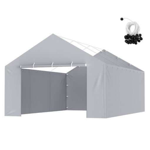 VEVOR 4m x 6m Heavy Duty Waterproof UV Protected Carport Replacement Side Wall Canopy Cover