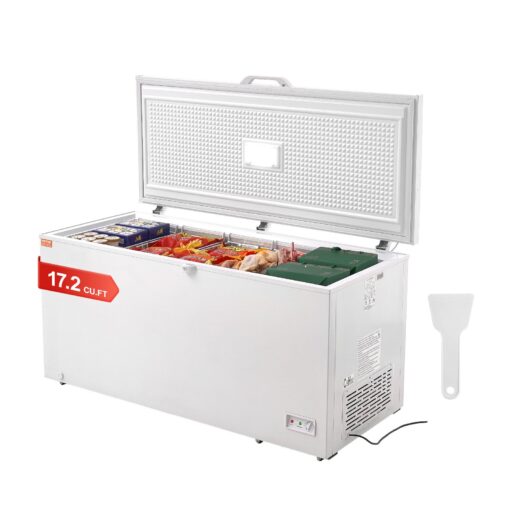 VEVOR 488 L 172 cuft Large Chest Freezer with Adjustable Thermostat and 4 Removable Baskets