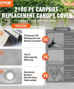 Heavy-Duty Waterproof & UV Protected Garage Shelter Tarp