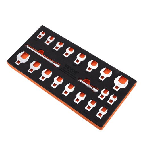 VEVOR 20 Piece Crowfoot Wrench Set with 38 Drive