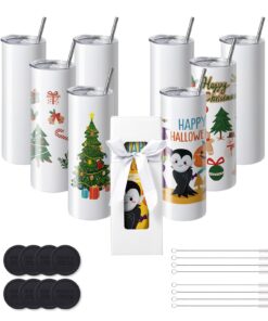 VEVOR 8 Pack Straight Sublimation Tumblers