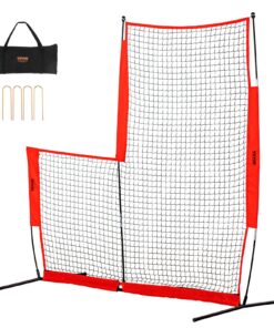 VEVOR 2.1x2.1 m (7x7 ft) L-Screen Baseball & Softball Safety Net with Carry Bag