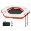 VEVOR 26m Inflatable Floating Dock with 15m Trampoline Mesh Pool
