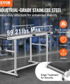 150 x 40 cm (59 x 15.7 inch) Motorized PVC Belt with Adjustable Speed for Inkjet Coding and Industrial Applications