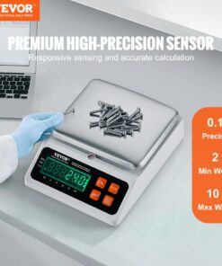 10 kg / 22 lbs x 0.1 g / 0.00022 lbs Precision