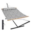 VEVOR Double Quilted Polyester Hammock with 12 FT 366 m Steel Stand