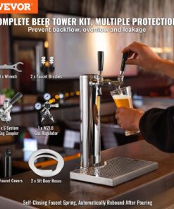 Stainless Steel Beer Dispenser with Dual Gauge Regulator