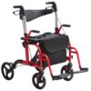 VEVOR 2 in 1 Rollator Walker and Transport Chair for Seniors