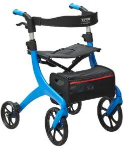 VEVOR Heavy-Duty Folding Rollator Walker for Seniors and Adults