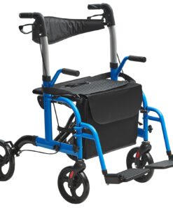 VEVOR 2-in-1 Rollator Walker and Wheelchair for Seniors