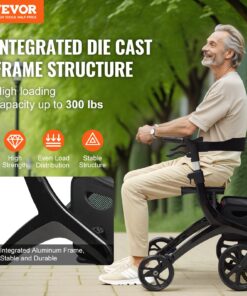 4-Wheel Mobility Walker with Storage Bag