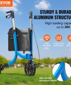 Алюминиевое приспособление для передвижения с регулируемой ручкой (86-99 см / 33,8-38,8 дюйма)