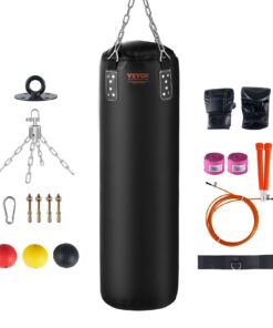 VEVOR 4ft (1.22m) PVC Heavy Boxing Bag Set for Adults with Chains