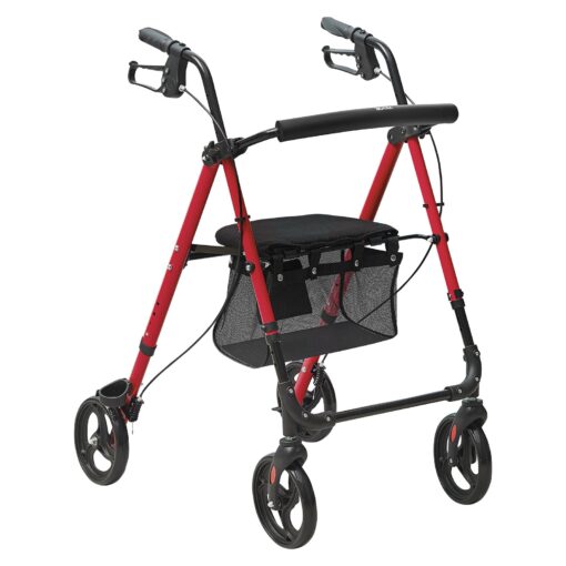 VEVOR Lightweight Aluminum Foldable Rollator Walker for Seniors and Adults