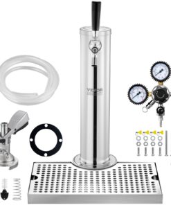 VEVOR Single Tap Kegerator Tower Kit with A-System Keg Coupler