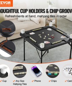 Portable 4-Player Card & Domino Game Table