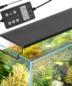 VEVOR 107-137 cm (42-54 in) Full Spectrum LED Aquarium Light with LCD Monitor for Freshwater Tanks