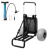VEVOR Heavy Duty Beach Cart with 30x15 in 760x390 mm Cargo Rack and 12 in 305 cm Balloon Wheels for Sand