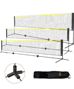 VEVOR 5.18m (17ft) Adjustable Multi-Sport Net Set with Carry Bag - Ideal for Badminton