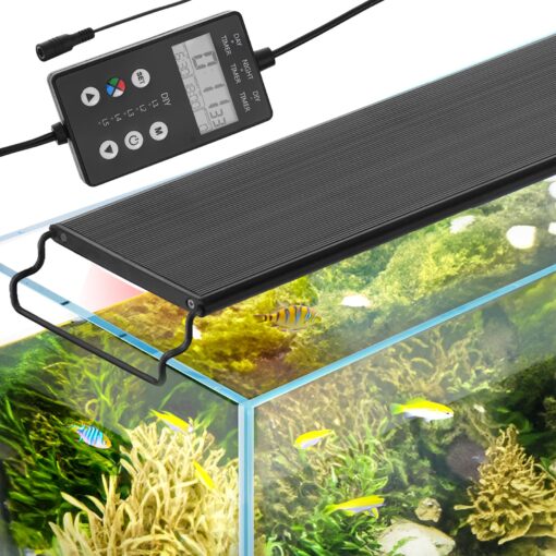 VEVOR Full Spectrum LED Aquarium Light with LCD Monitor