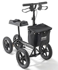 VEVOR Heavy-Duty Folding Knee Scooter with Adjustable Handlebar & Knee Pad